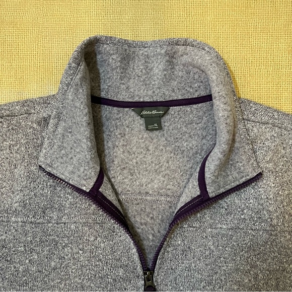 Worn Once! Eddie Bauer Fleece Zip Vest Heather Lavender Size XL - Picture 13 of 15